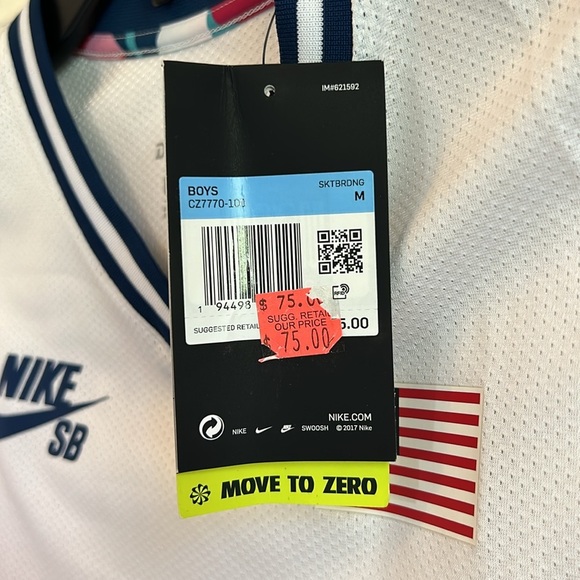 NWT Nike SB x Parra USA Federation Kit Crew Jersey Boys Medium Skate CT6071-100 - Picture 8 of 8